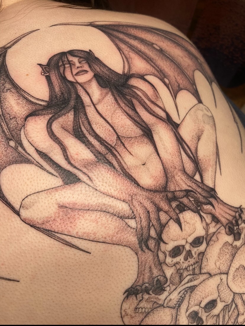 Tattoo by @halim.thedream β dotwork, dark_realism