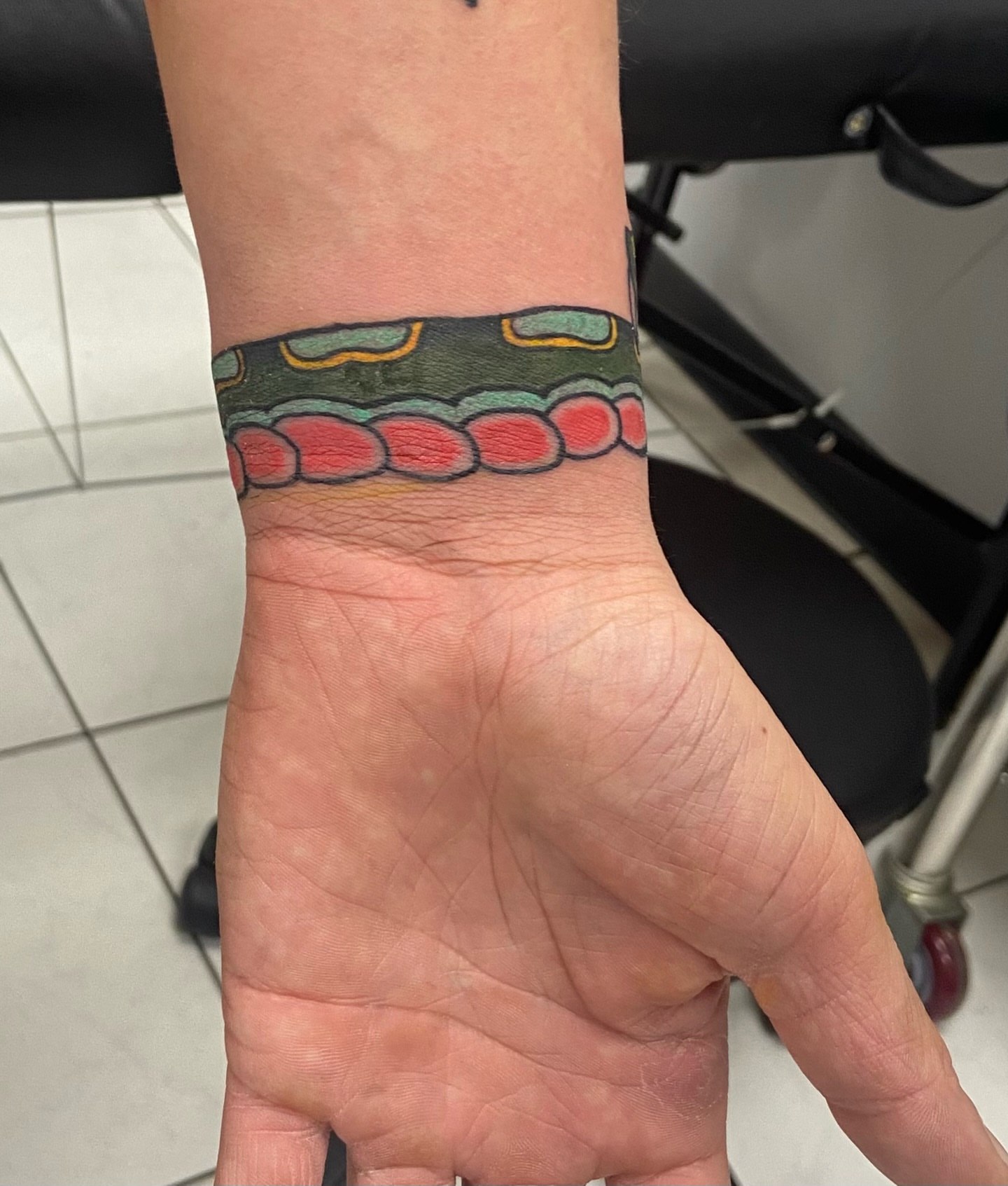 Tattoo by @crabbystabztattoos — dotwork
