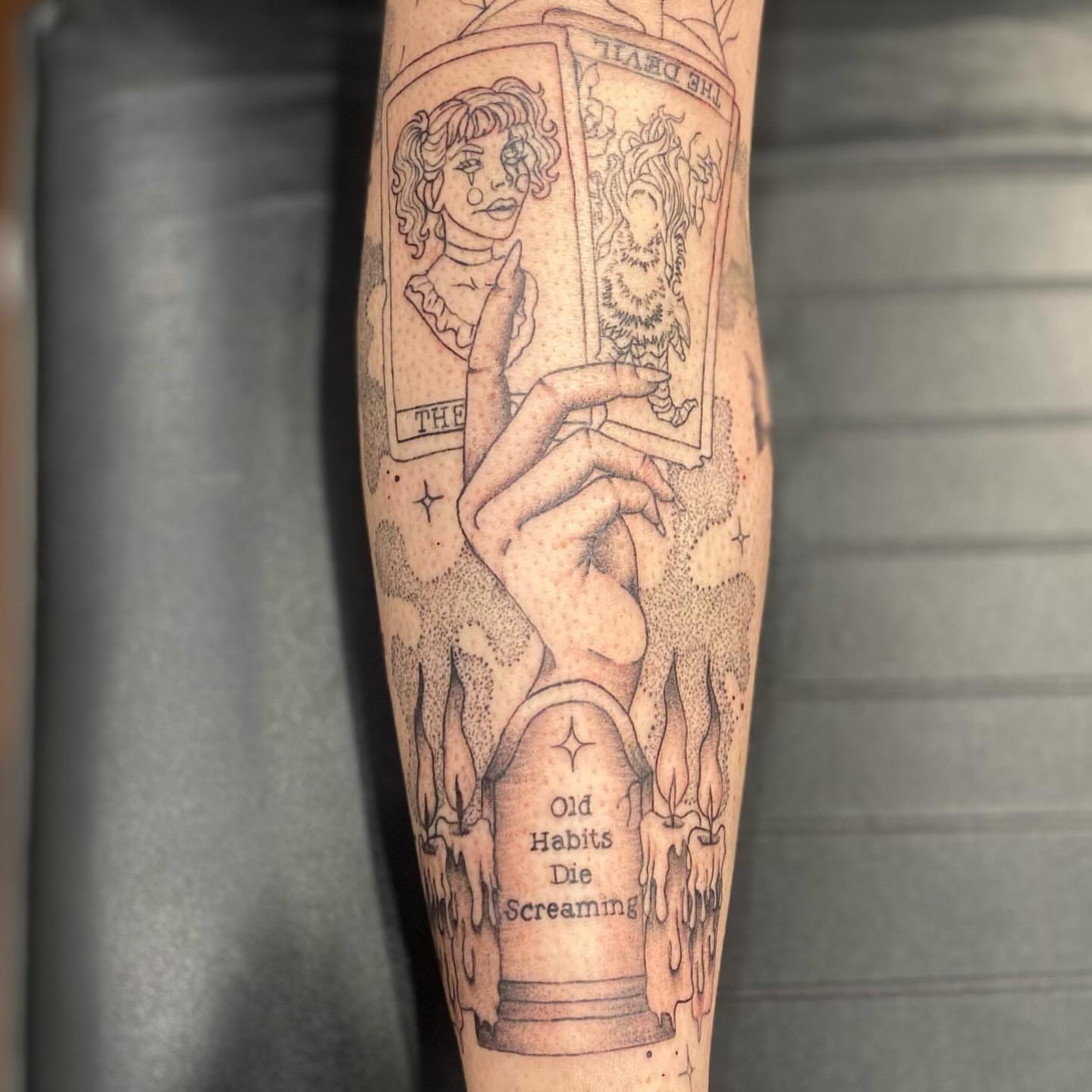 Tattoo by @maddyctattoos — dotwork