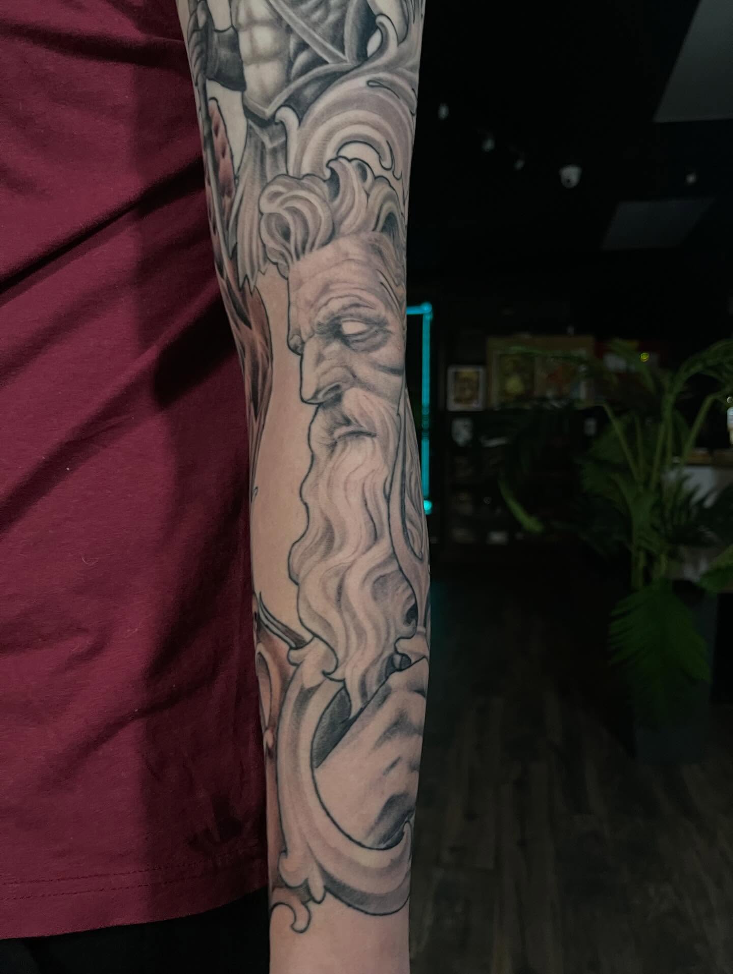 Tattoo by @dazzlefritz β realism, black_and_grey