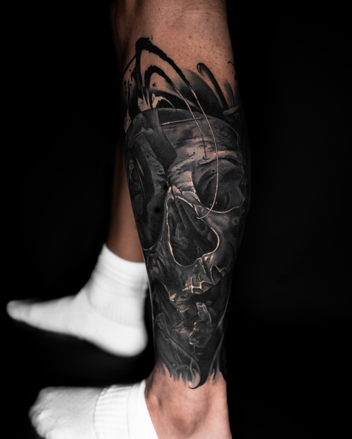 Tattoo by @bolugo_ — black_and_grey, realism