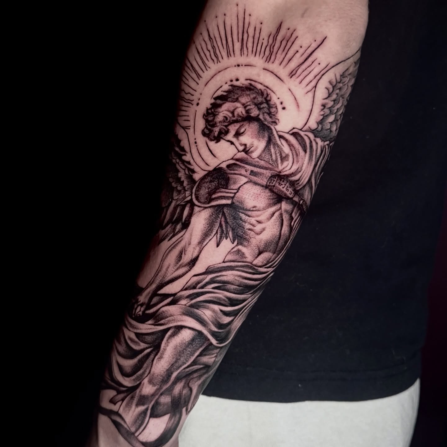 Tattoo by @dante_srs — black_and_grey