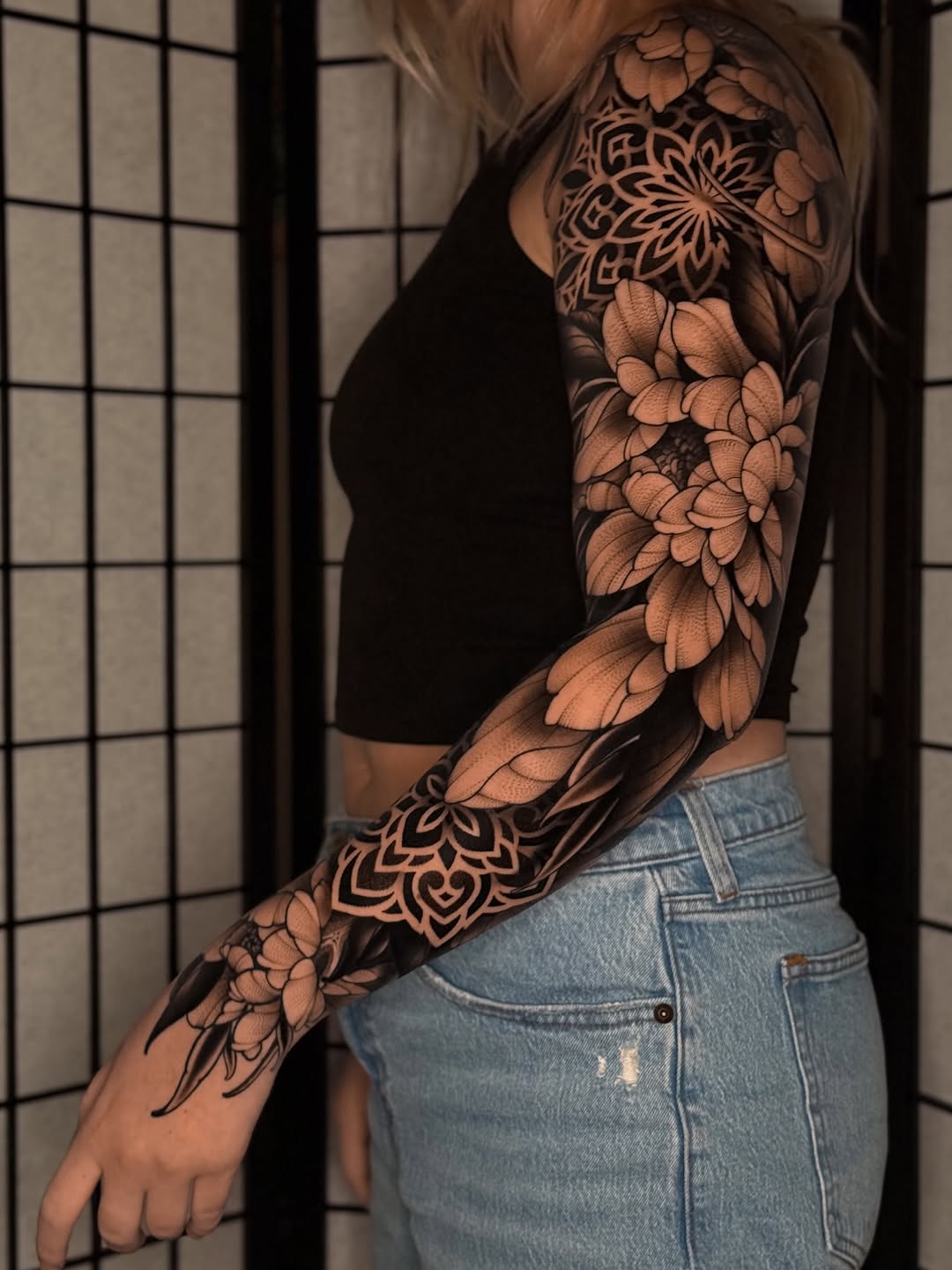 Tattoo by @devxruiz — black_and_grey, ornamental