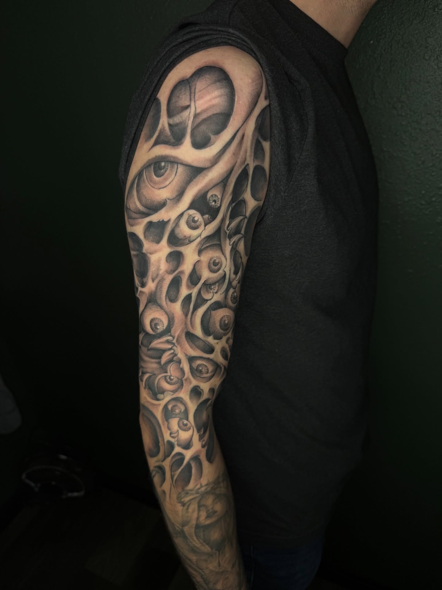 Tattoo by @new_erah_design — black_and_grey, geometric