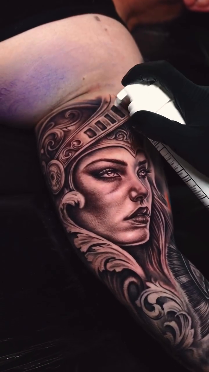 Woman's portrait realism tattoo by Brayan Batista - Tattoo Artist