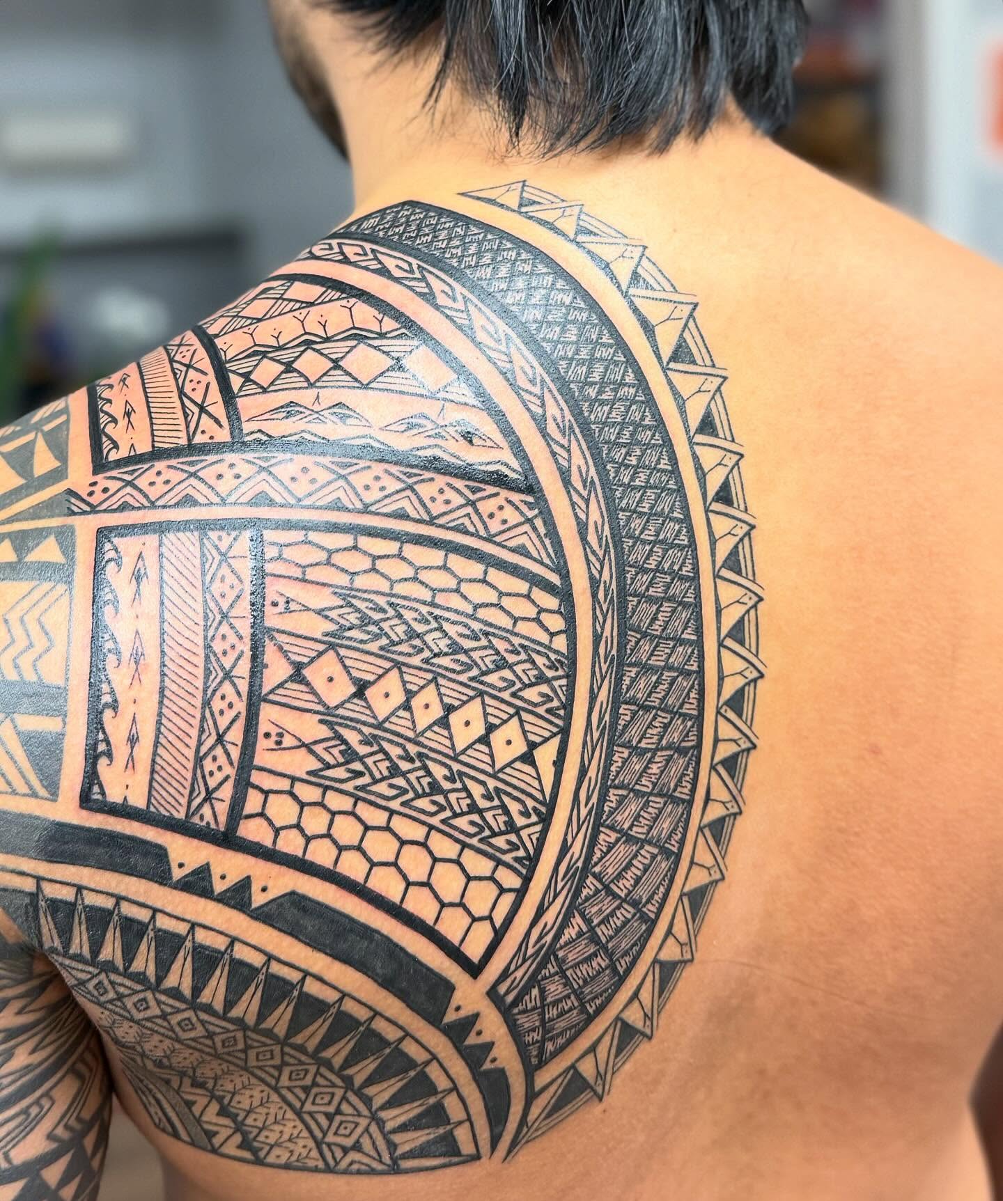 Tattoo by @barrysan — tribal, geometric