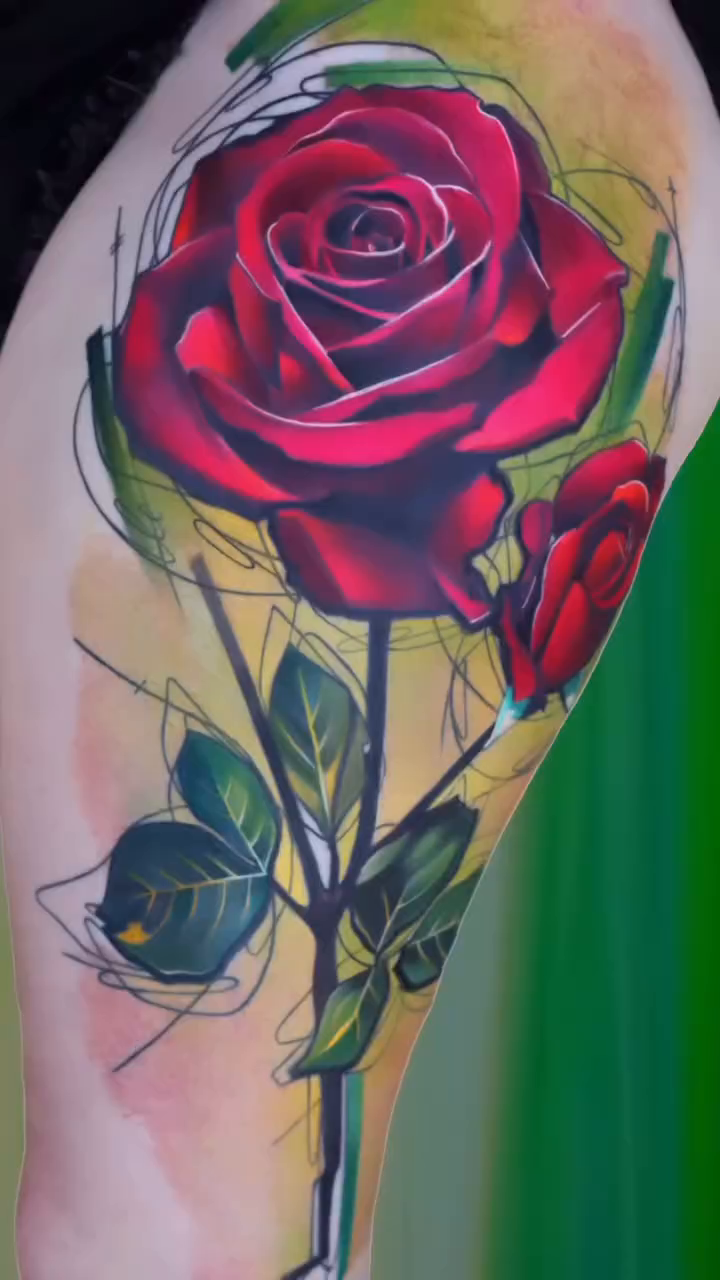 Rose realism tattoo by Ivana Belakova