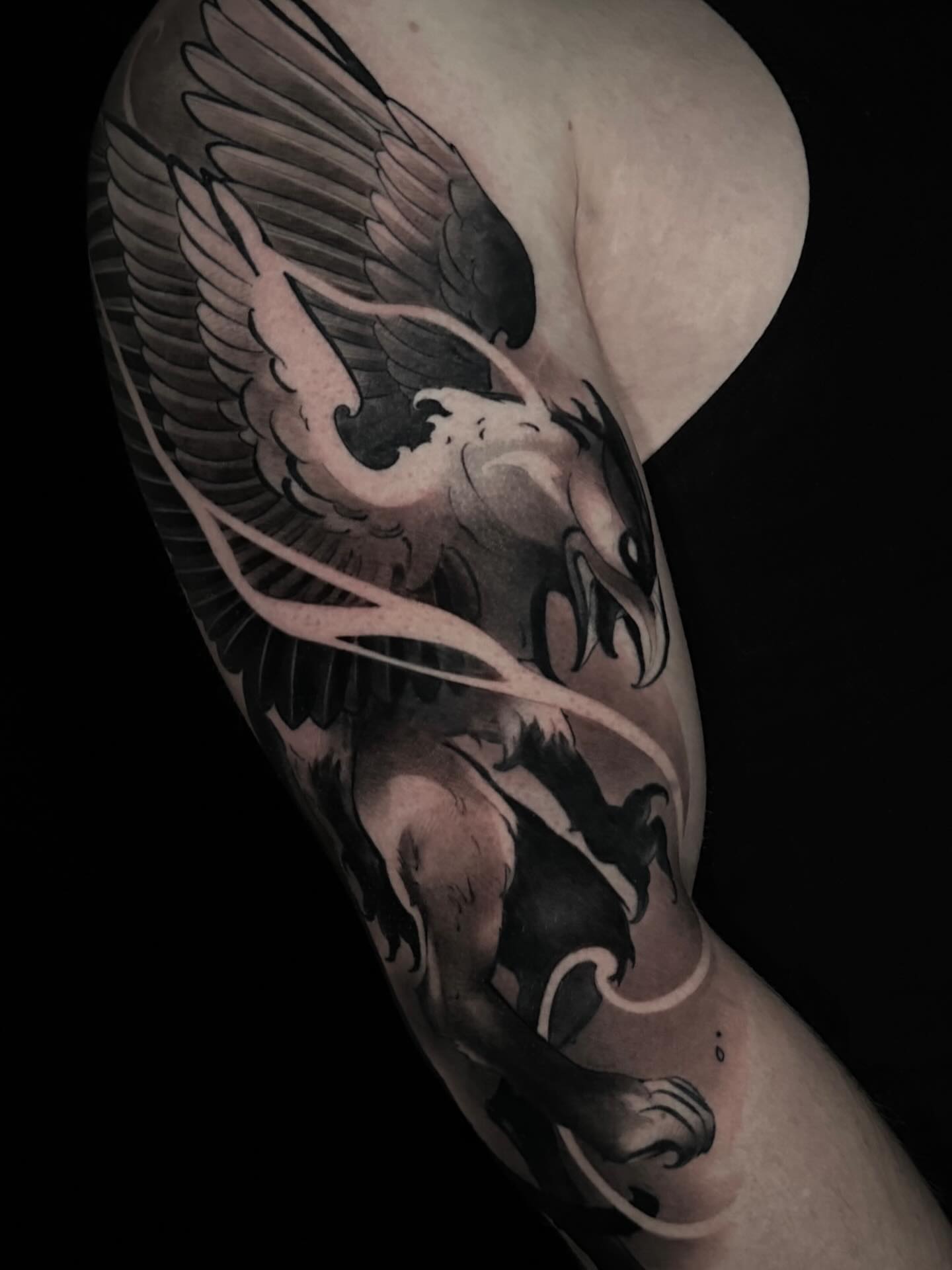 Tattoo by @nathanadsitart — black_and_grey