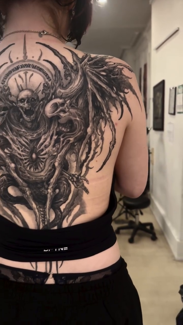 Tattoo by @rokyeom_ β dark_realism, black_and_grey