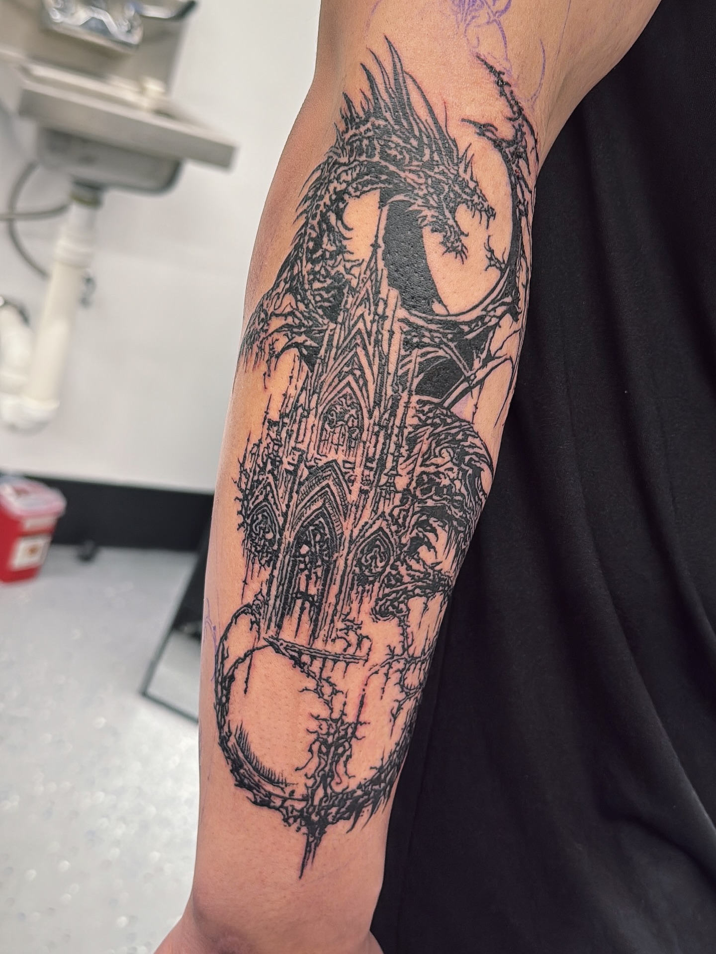 Tattoo by @dr_zeus_tattoo — black_and_grey, dark_realism
