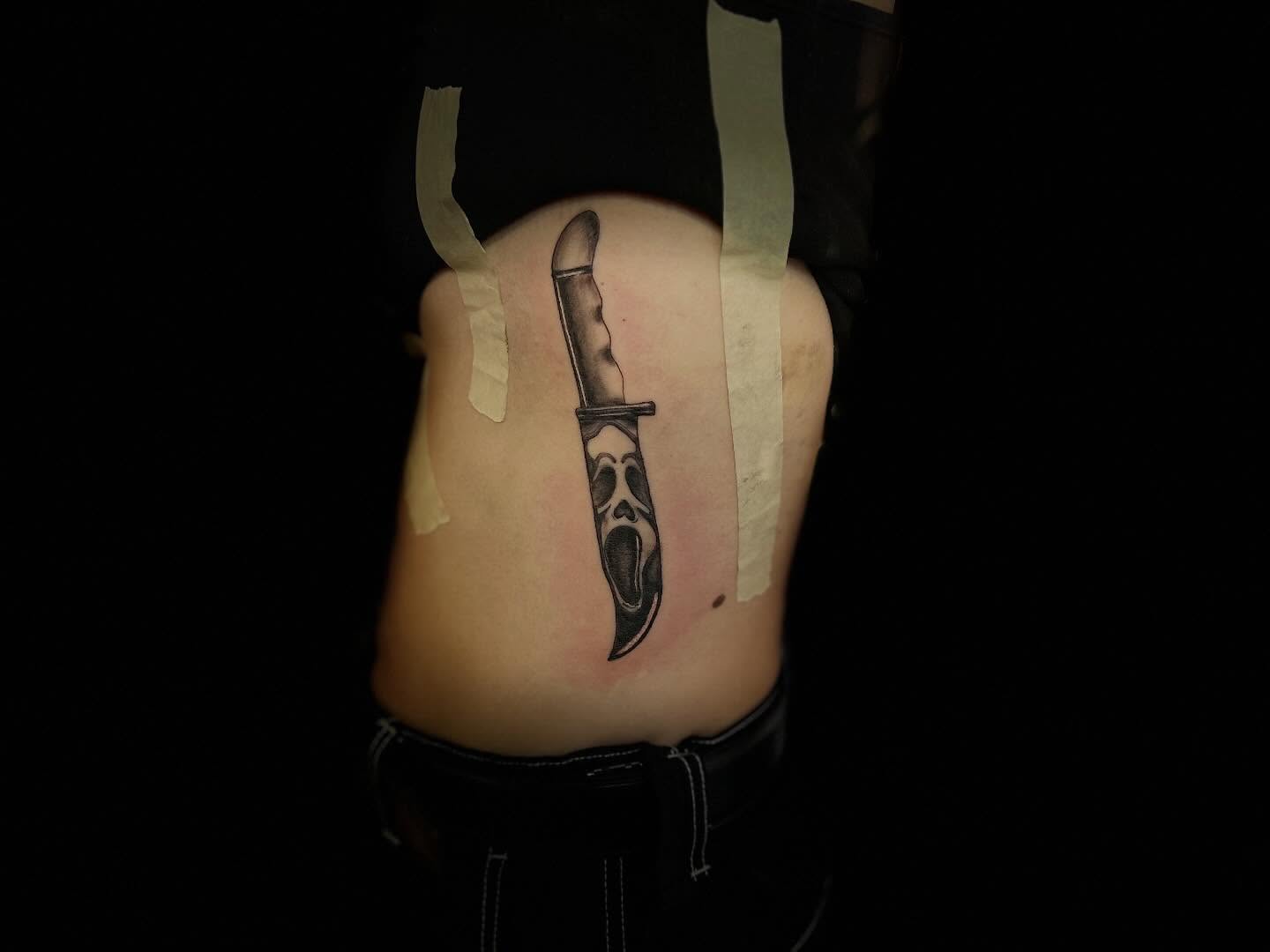Tattoo by @bearthedemo — black_and_grey
