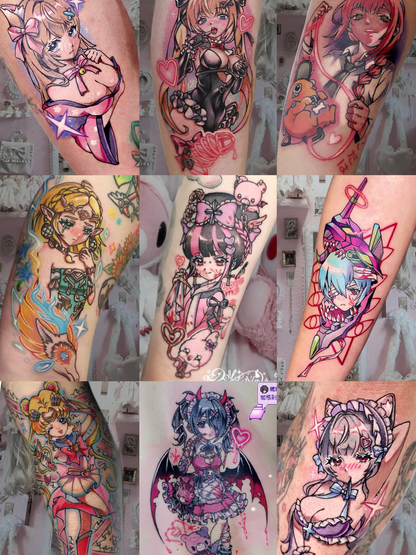 Tattoo by @kill.sweetie — anime, illustrative