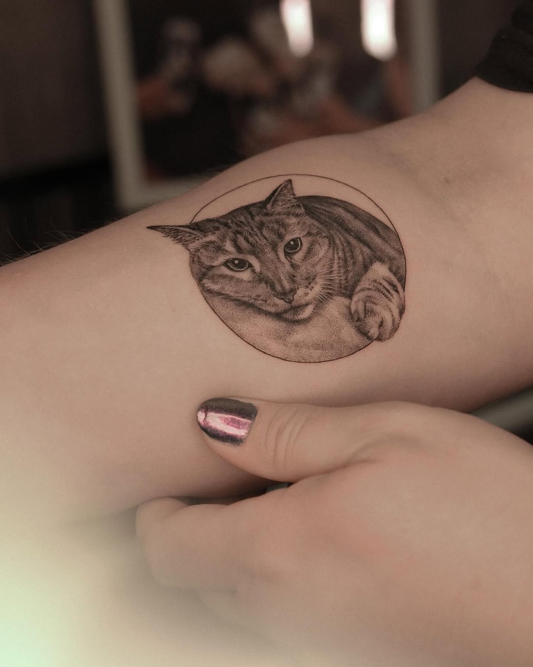 Tattoo by @bodybureau — realism, dotwork