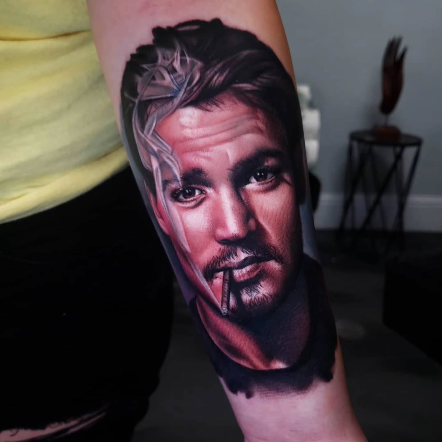 Portrait realism tattoo on the forearm by Joseph J Tattooart Denver, Lakewood, Colorado