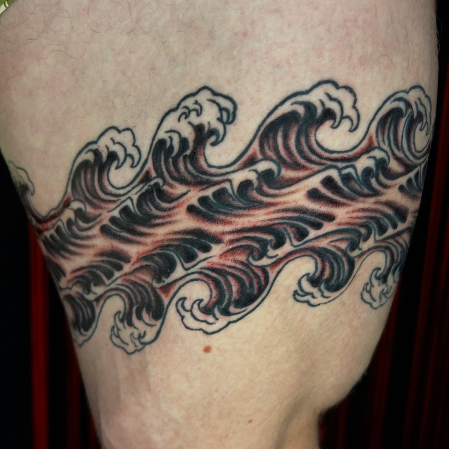 Tattoo by @dirtyblackboots — black_and_grey