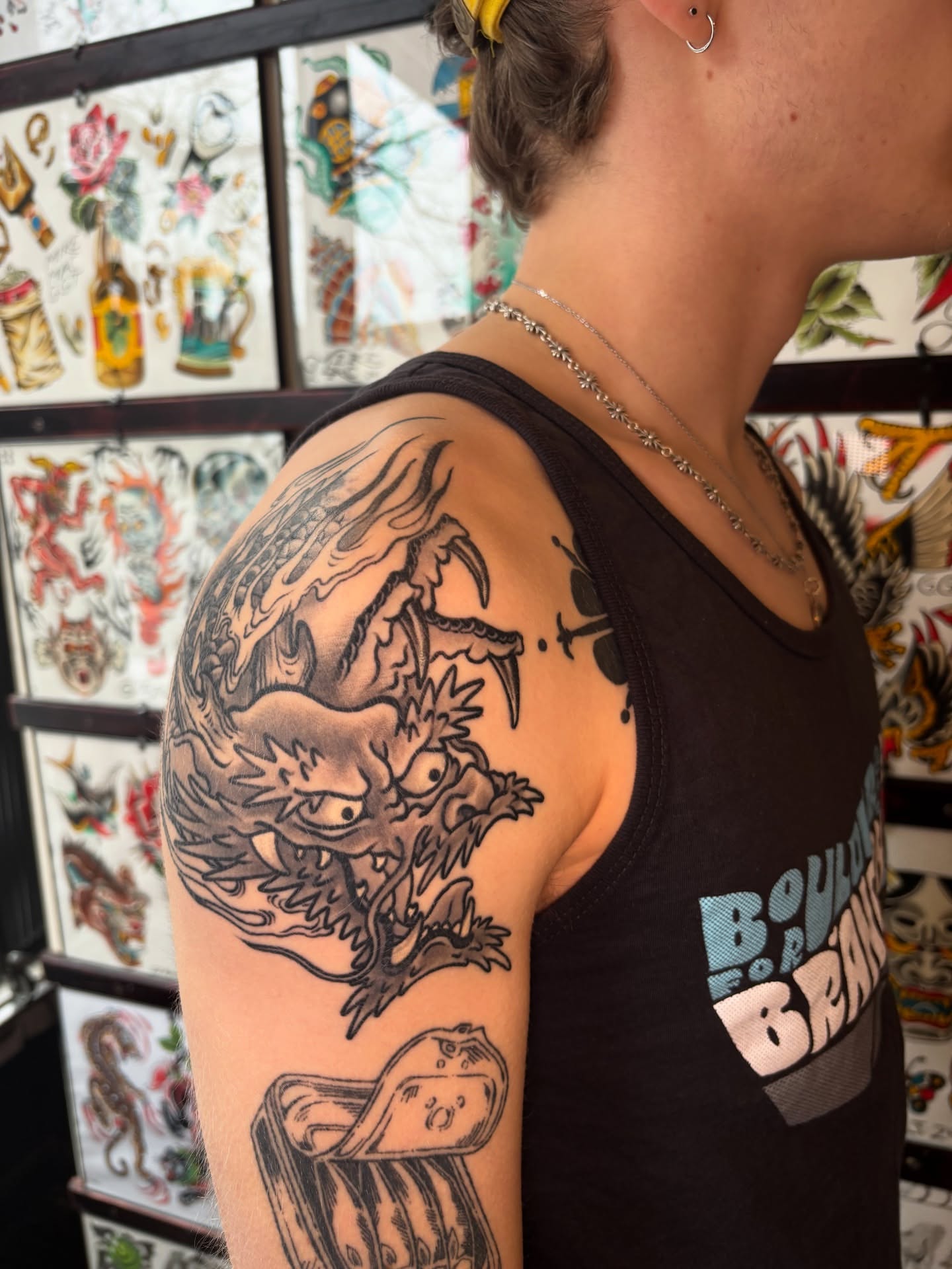 Tattoo by @mikemactattoo — american_traditional, black_and_grey