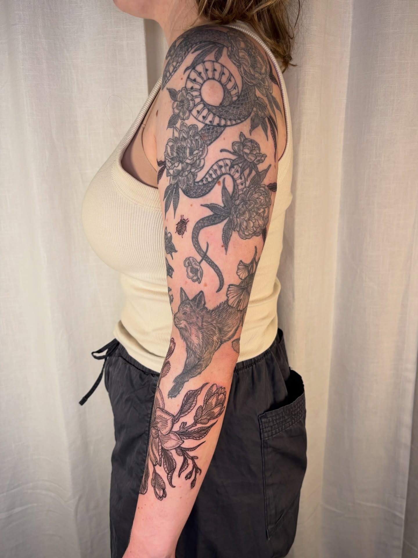 Tattoo by @maggiechotattoo — black_and_grey