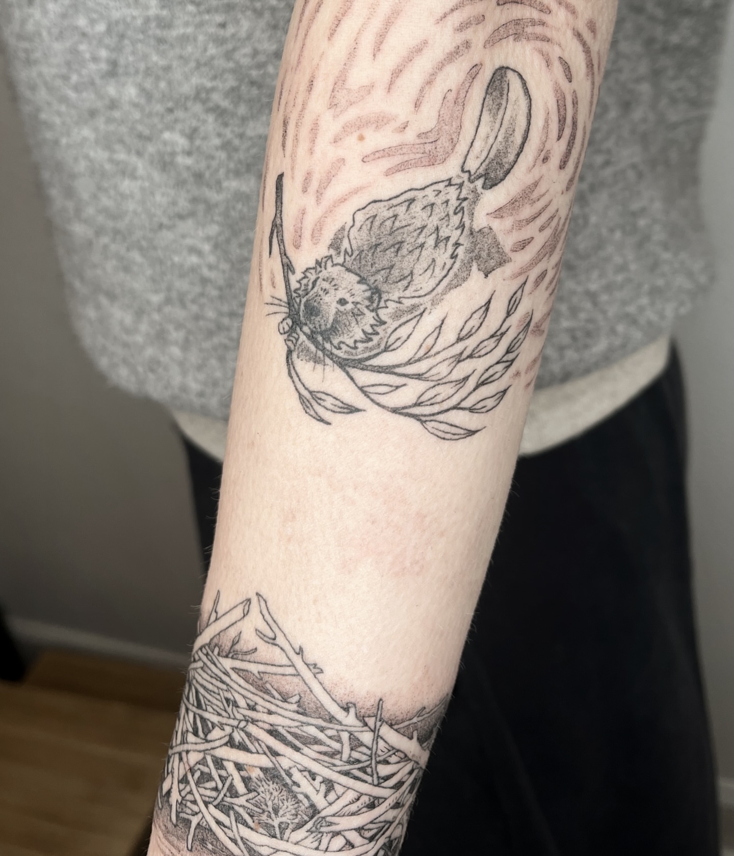 Tattoo by @siltyloamtattoo — black_and_grey