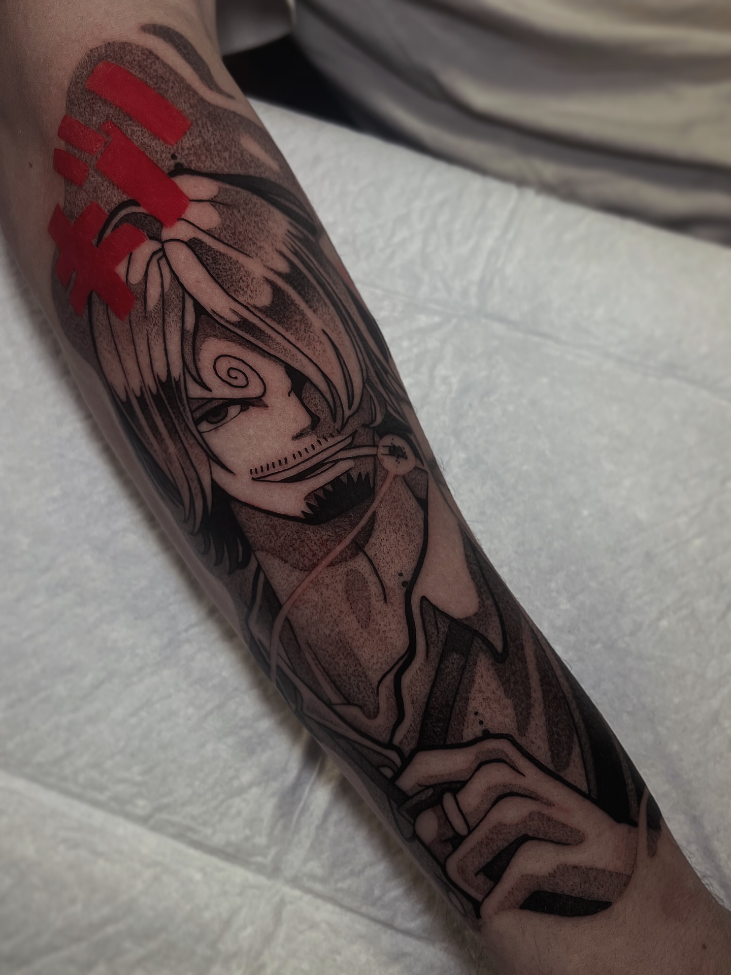 Tattoo by @jett_sonn β anime, dotwork