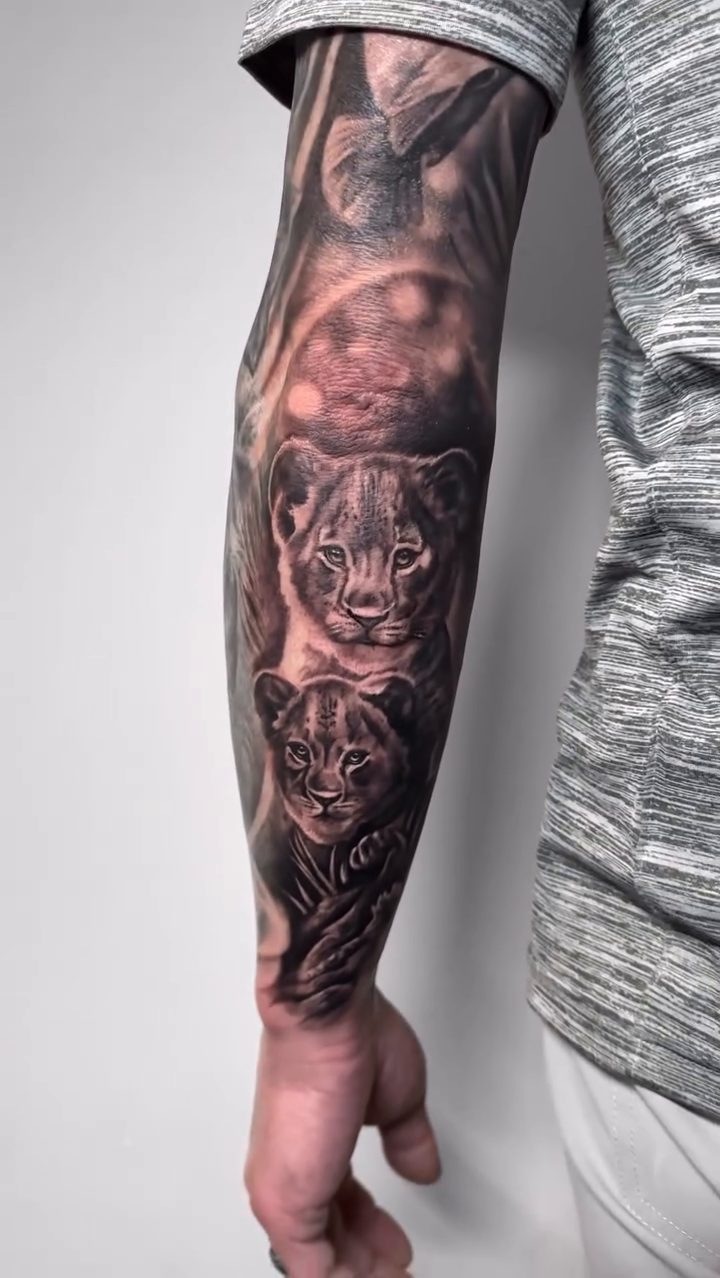 Tattoo by @katherinatattoos โ realism, black_and_grey