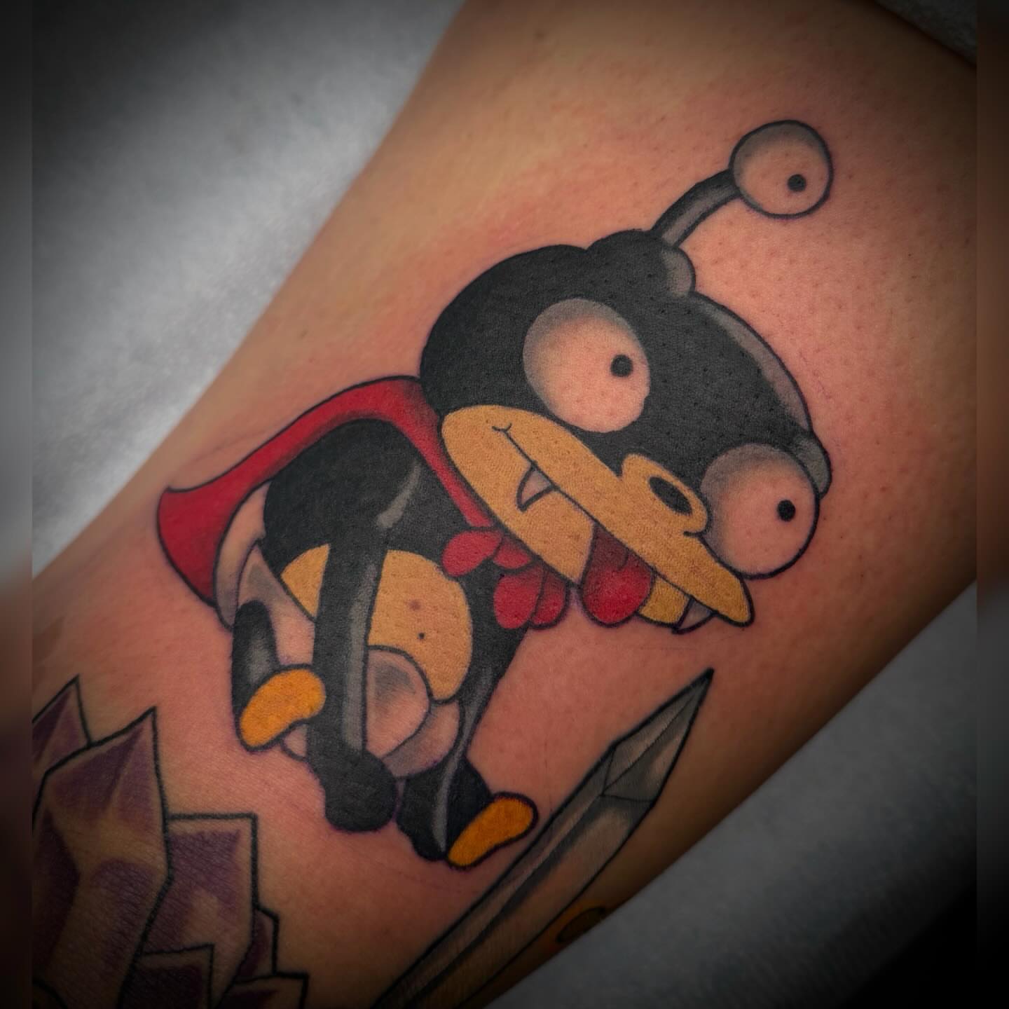 Robot new school tattoo on the forearm by Alyssa Deeghan
