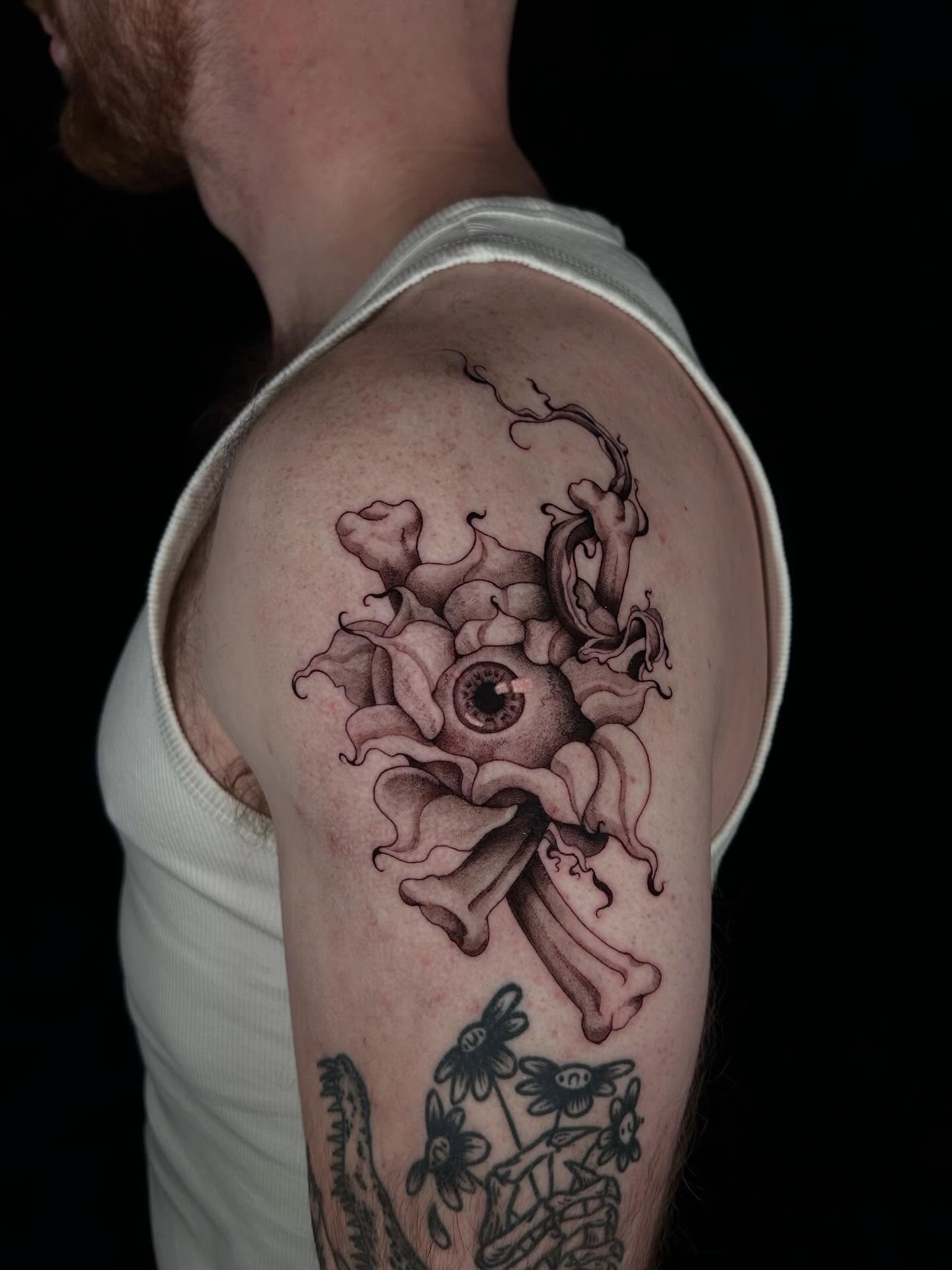 Tattoo by @xx_kipling_xx — black_and_grey, surrealism