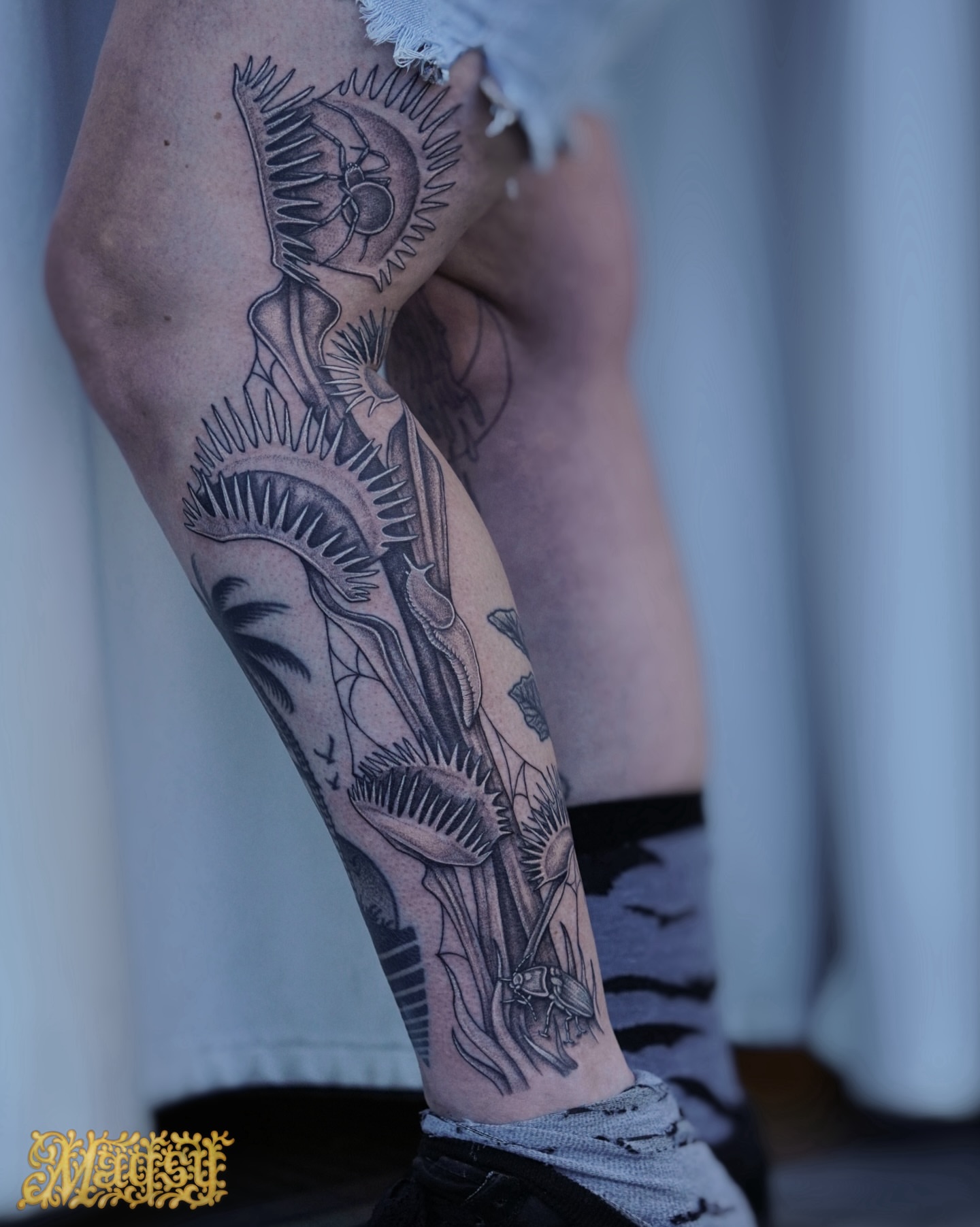 Tattoo by @artofmagsy — black_and_grey