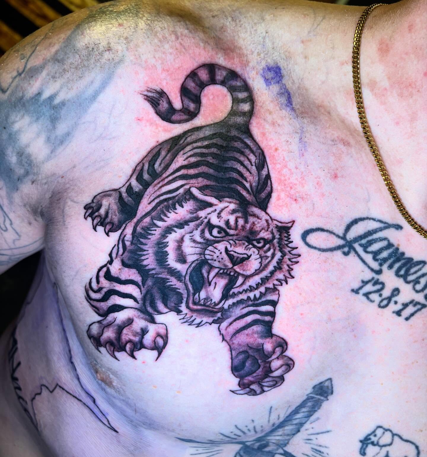 Tattoo by @_mars_1300_ — black_and_grey