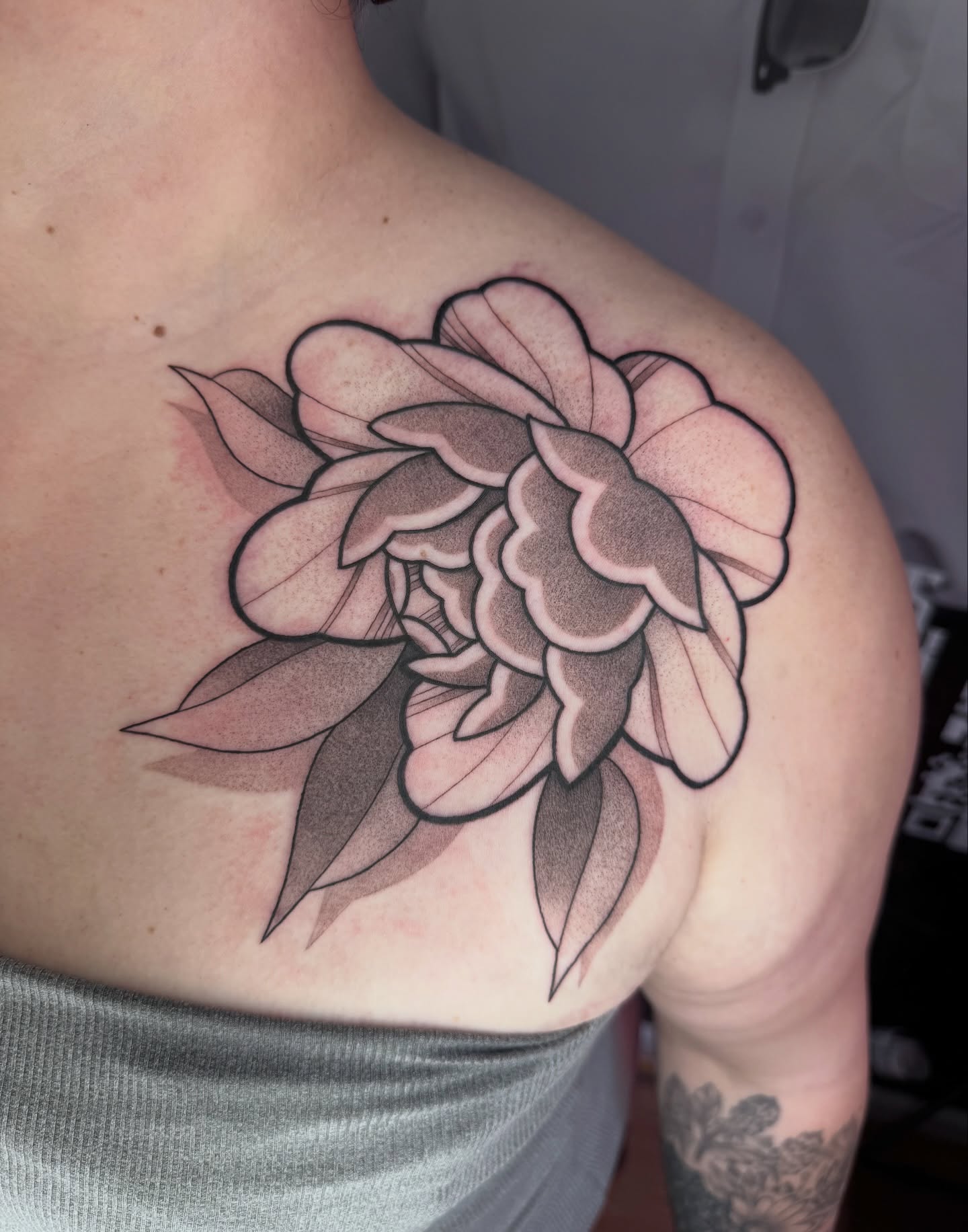 Tattoo by @shawndoestattoos — black_and_grey