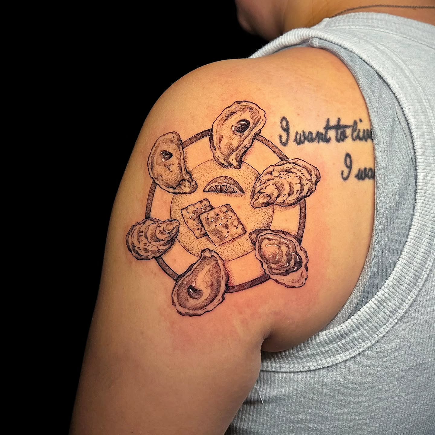 Tattoo by @glasswingtattoo — dotwork