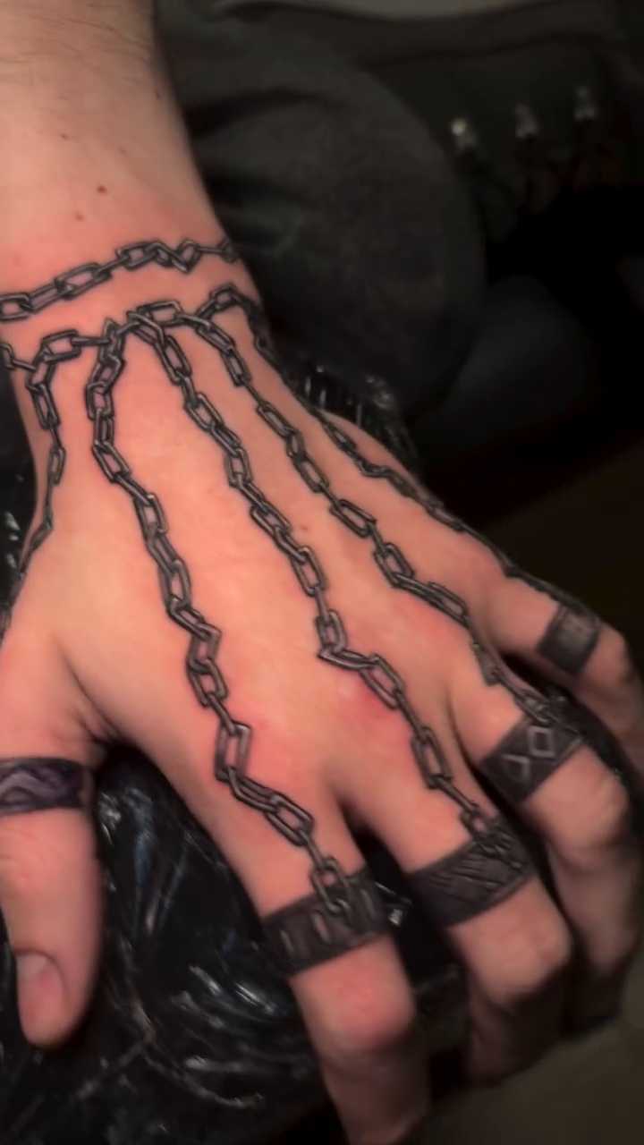 Tattoo by @goulish.tattoos — blackwork, geometric
