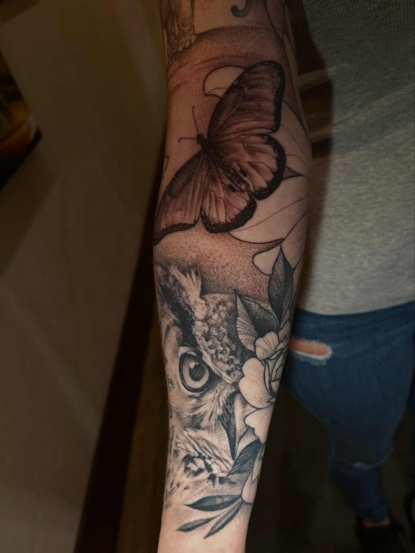 Tattoo by @chrisdoyletattoos — black_and_grey, realism
