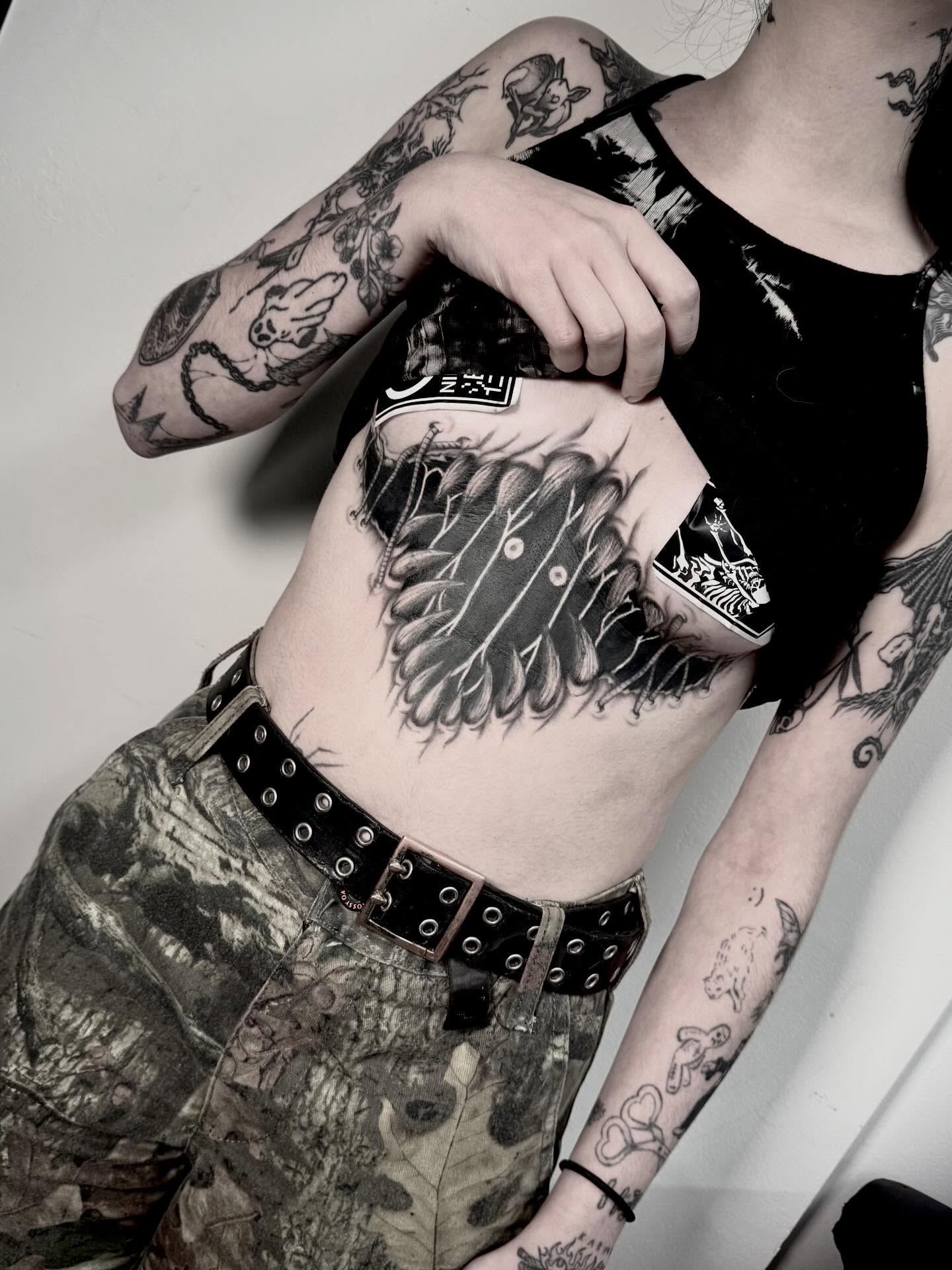 Tattoo by @gutsandink — black_and_grey