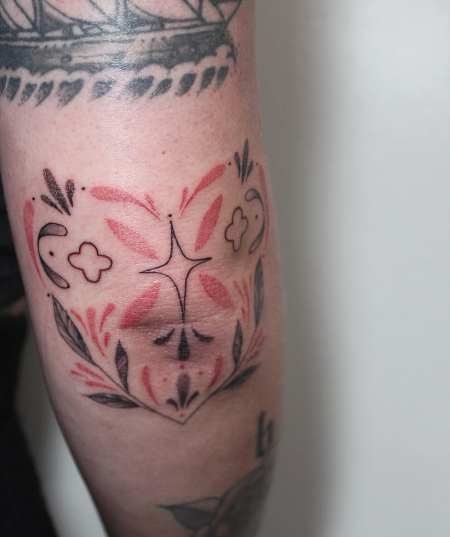 Tattoo by @inked.by_kloey — dotwork, ornamental