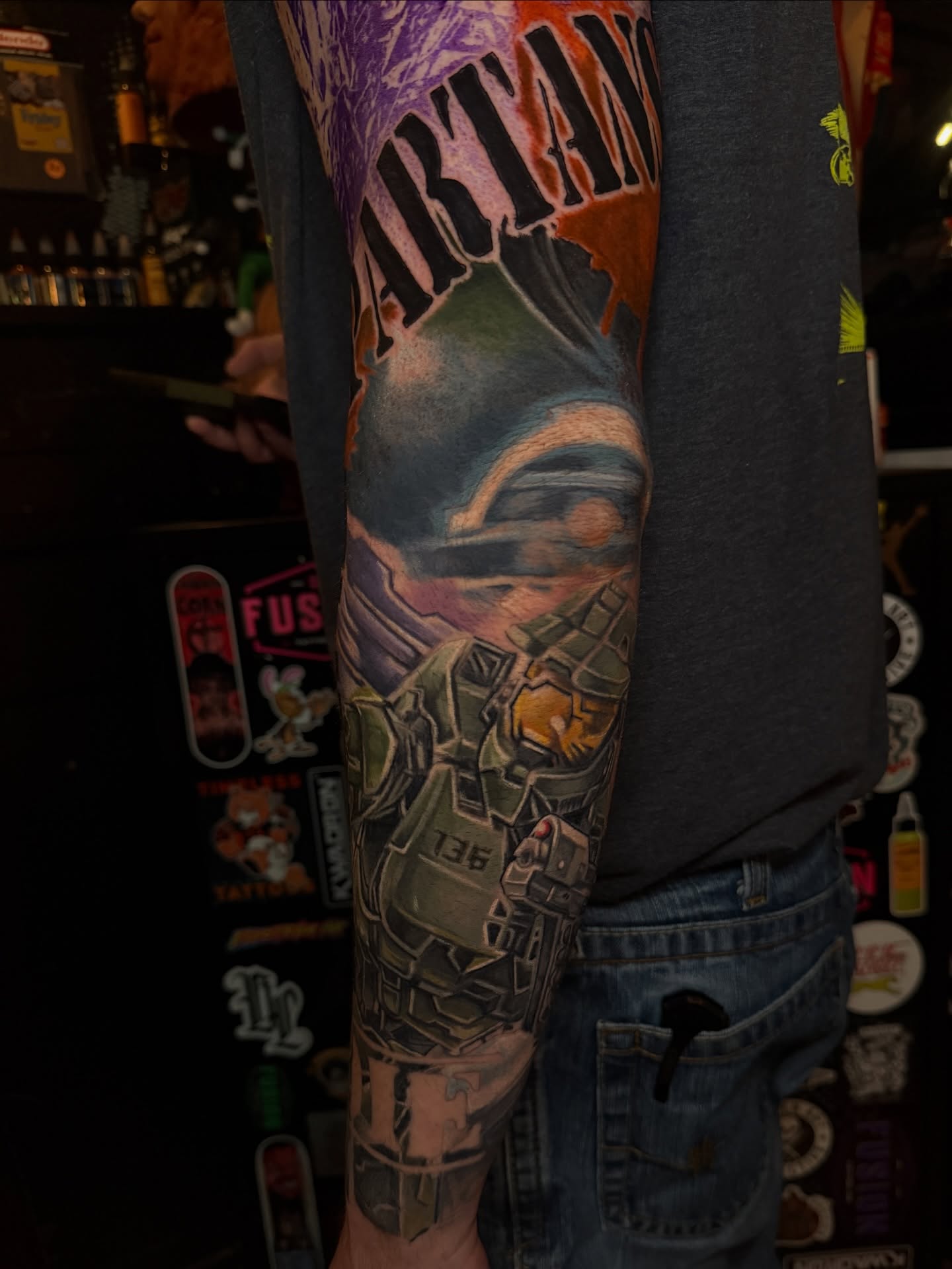 Tattoo by @scottyptattoos — realism, dotwork