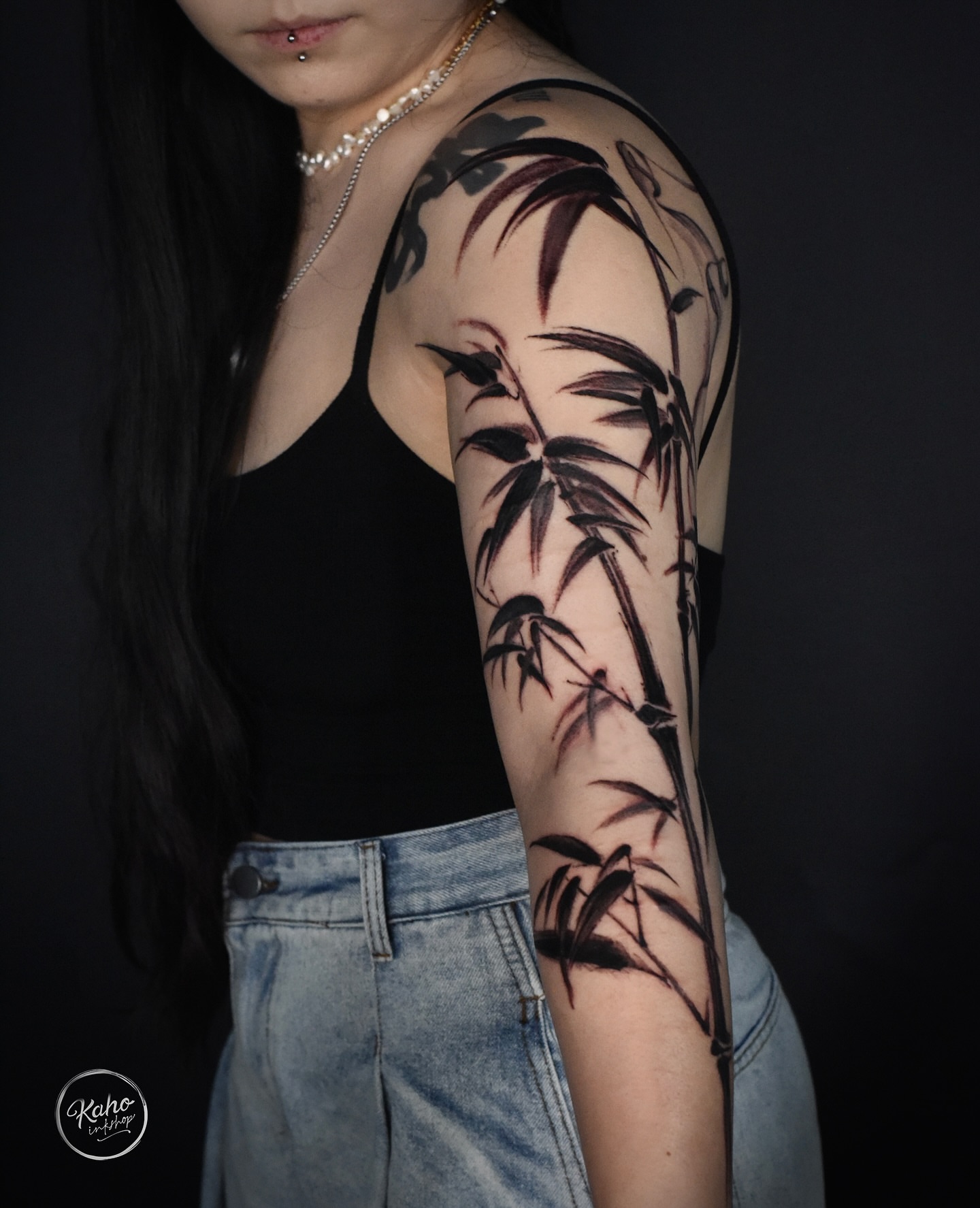 Tattoo by @kahoinkshop — black_and_grey