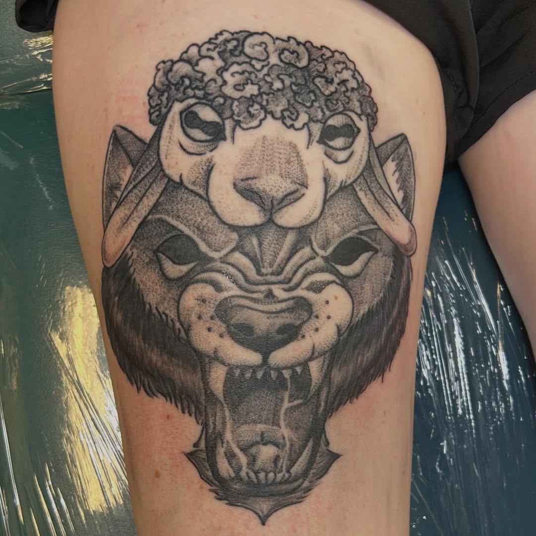 Tattoo by @izeatyerbrainz β black_and_grey, realism