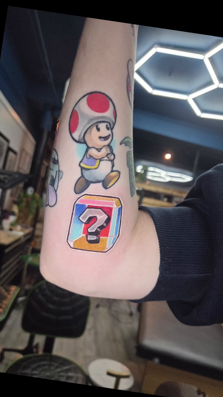 Tattoo by @geo_does_art — anime