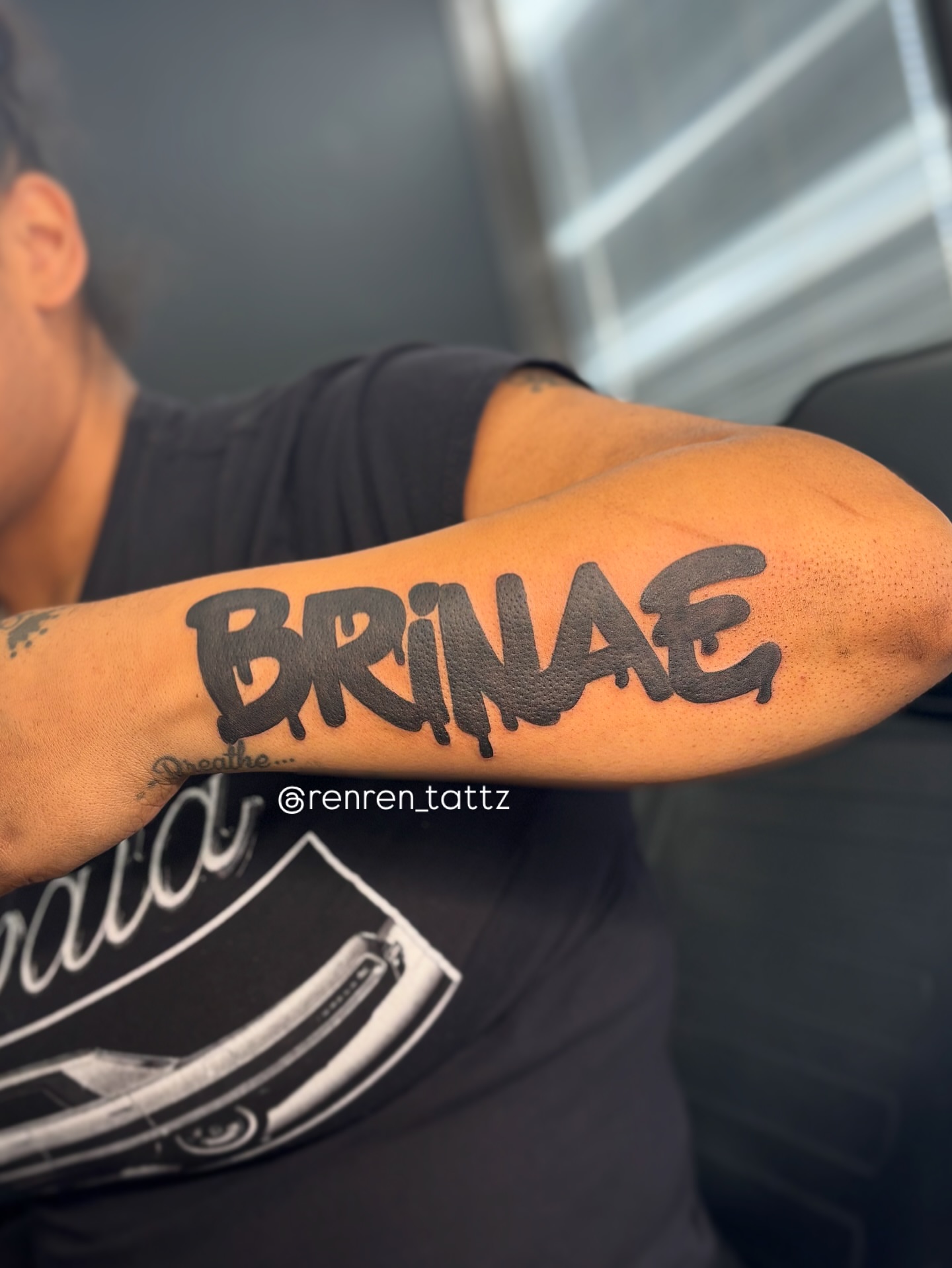 Tattoo by @renren_tattz — lettering_script