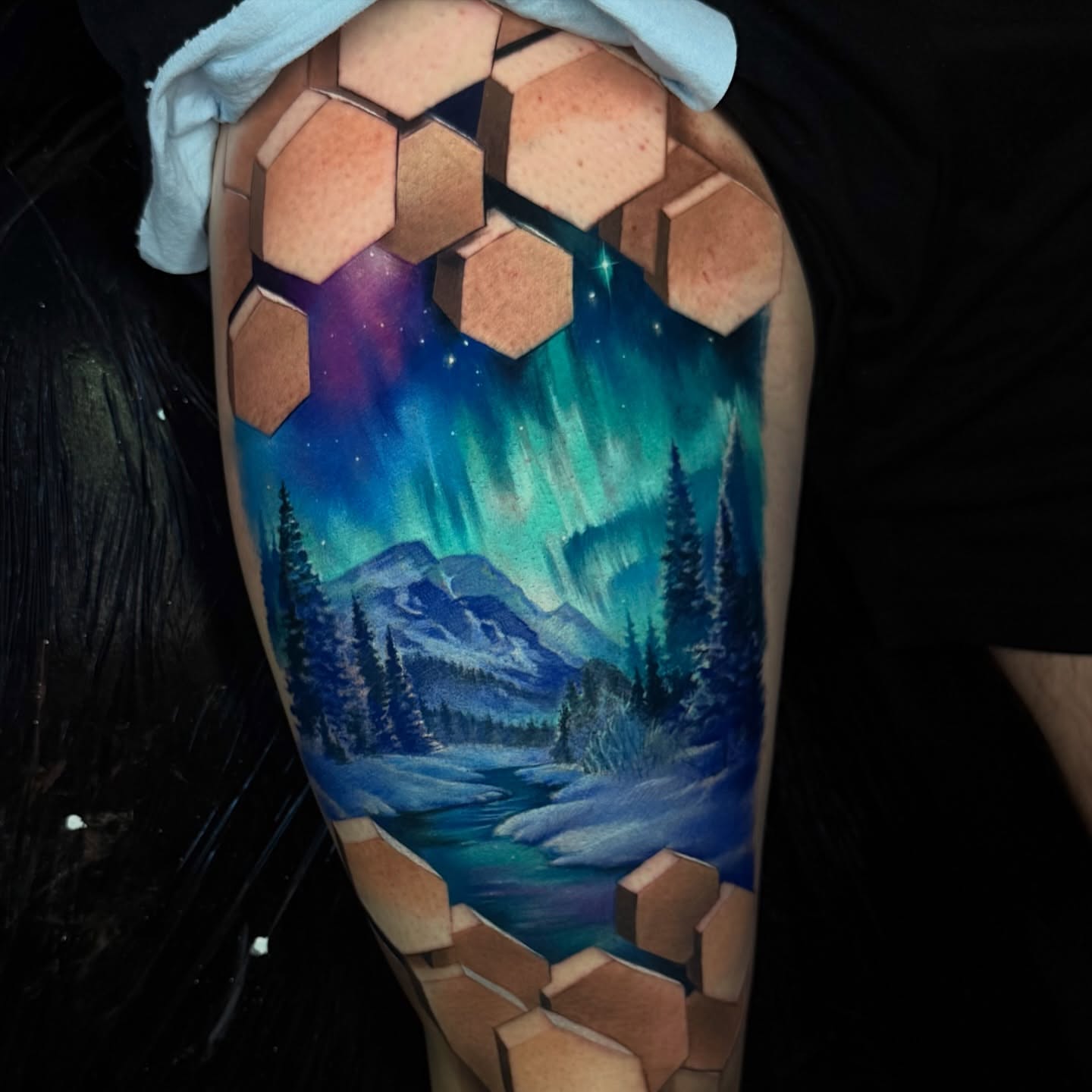 Tattoo by @jesse_rix — geometric, realism