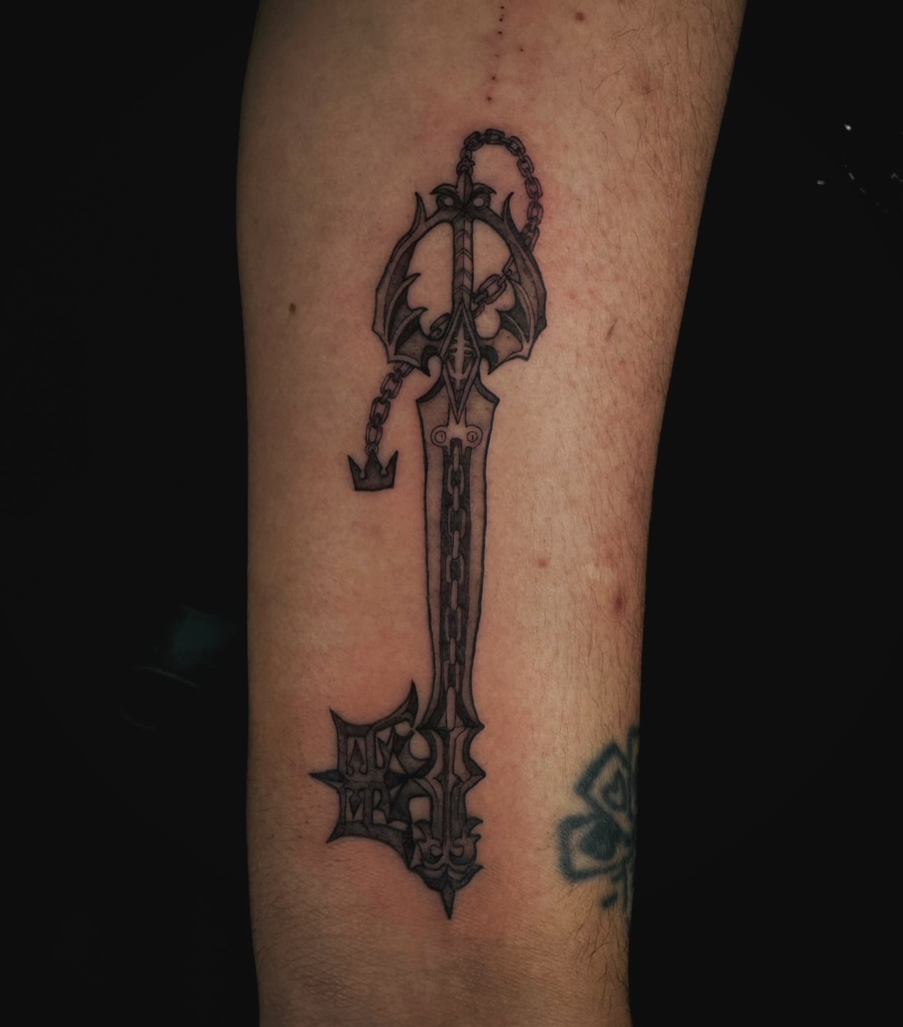 Tattoo by @astrochocobo — black_and_grey
