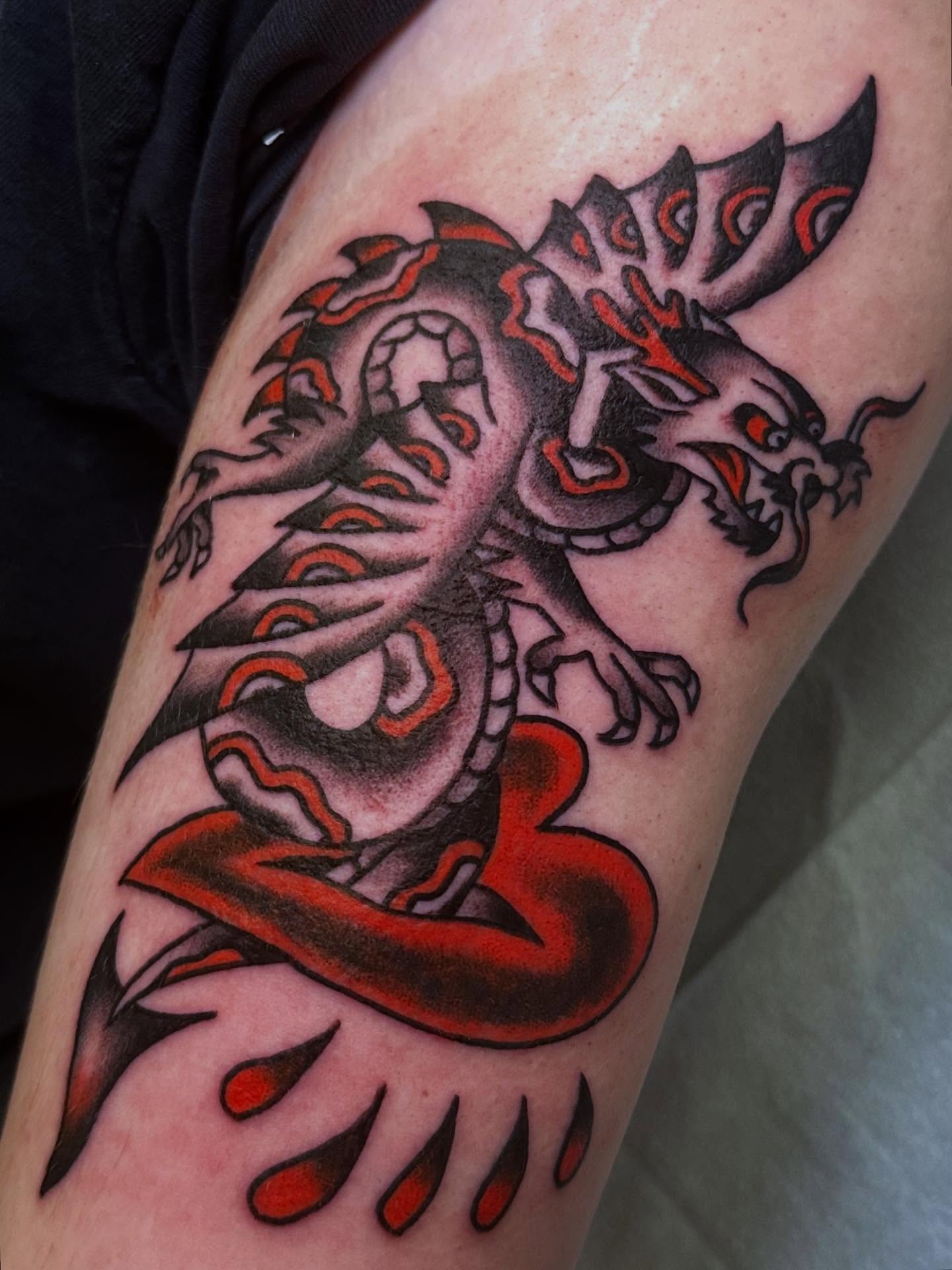 Dragon japanese irezumi tattoo on the forearm by ࿊ Emma Sloan Tattoos ࿊, Austin, Texas