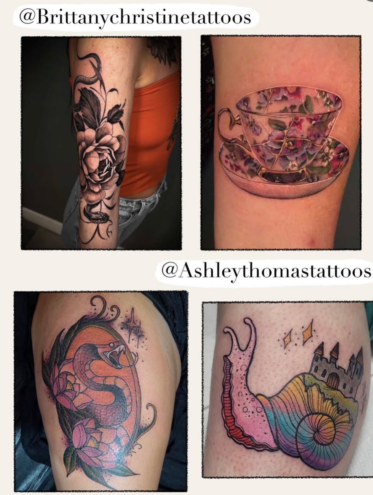 Teacup and saucer watercolor tattoo on the forearm by Zoe Arrigo
