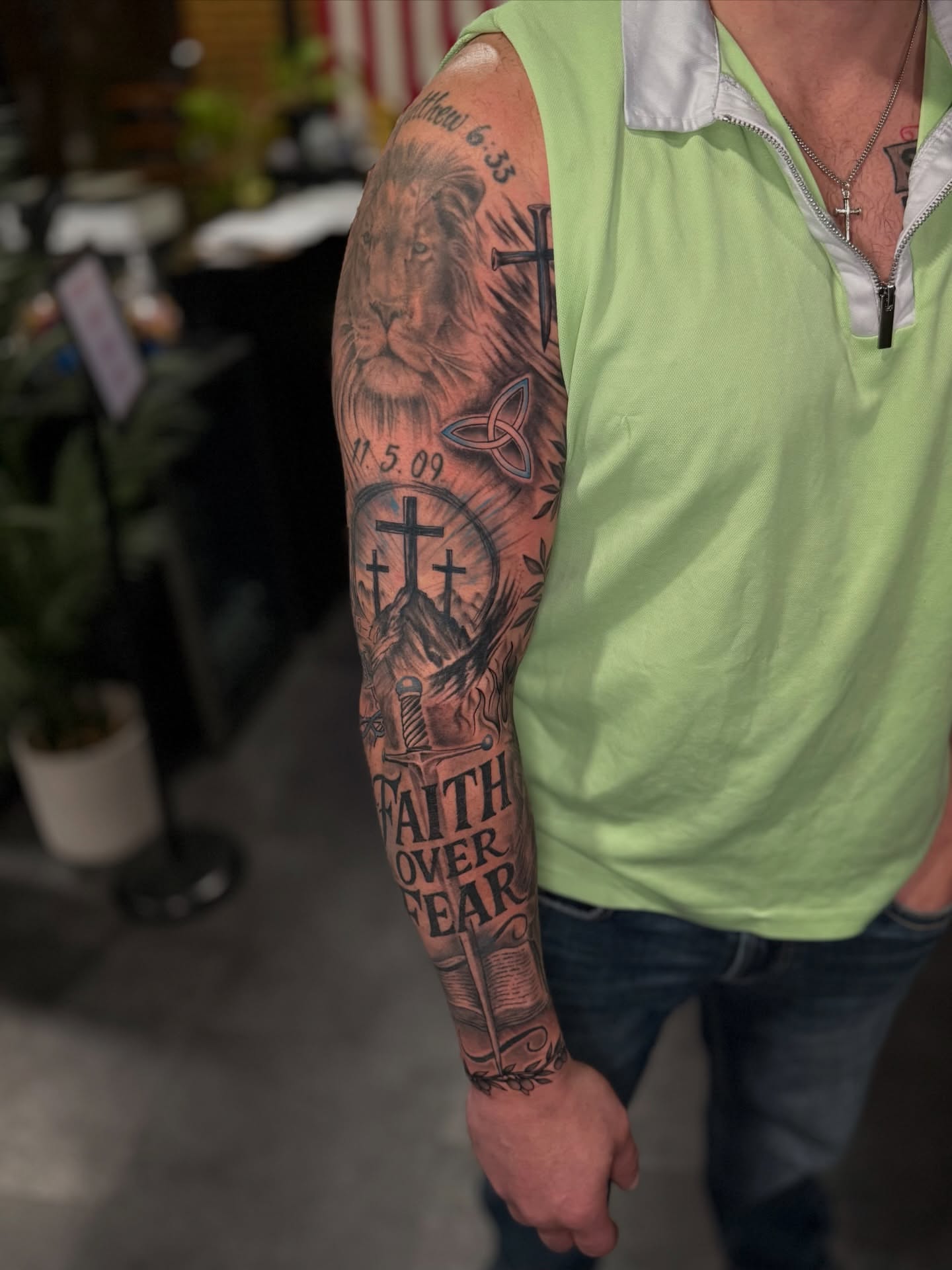 Tattoo by @2groovystudios — realism, dotwork