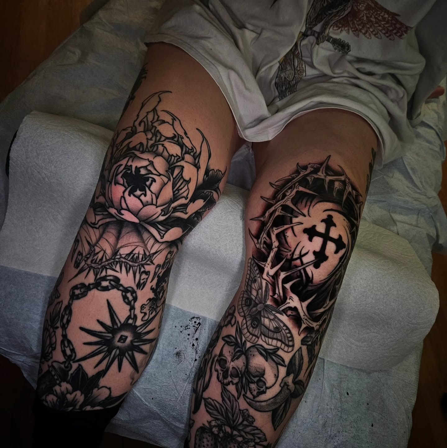 Tattoo by @deeenster — black_and_grey, neo_traditional