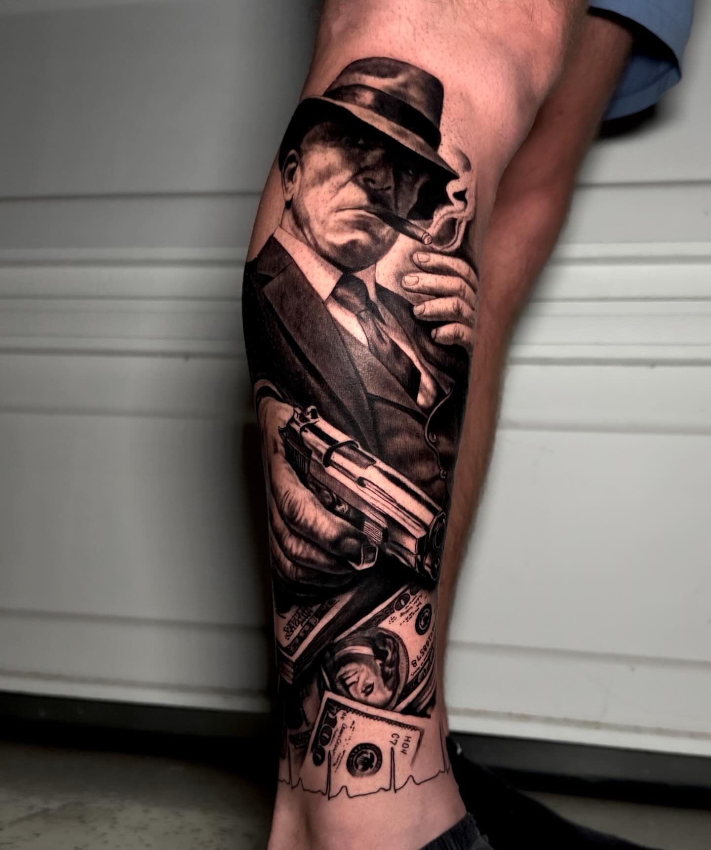 Tattoo by @saint.denis.ink — black_and_grey, realism
