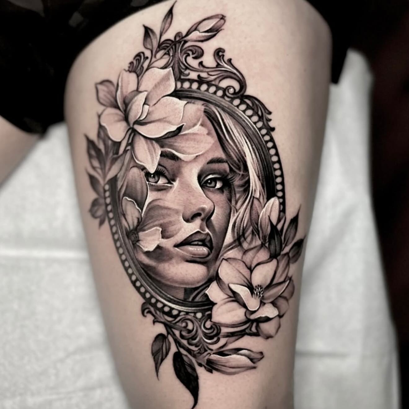 Tattoo by @gabejensentattoos — realism, black_and_grey