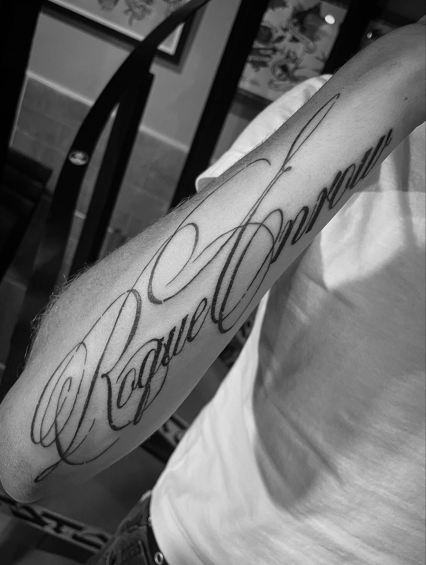 Tattoo by @cristytattoo — lettering_script