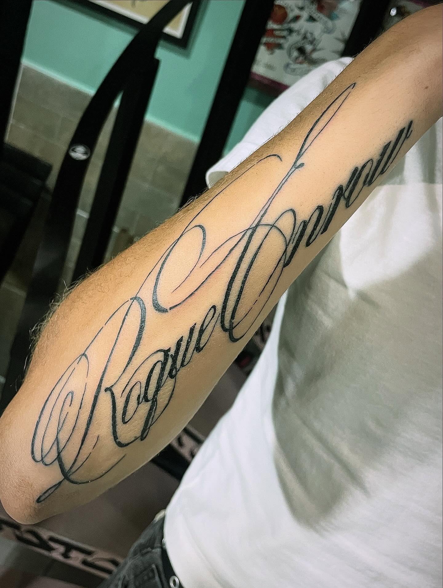 Tattoo by @cristytattoo — lettering_script