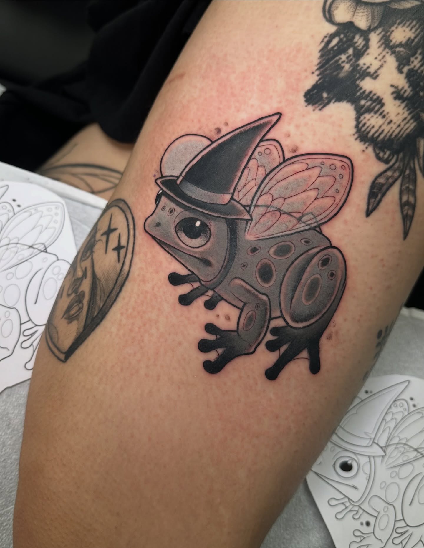 Tattoo by @coztic_tatt — black_and_grey